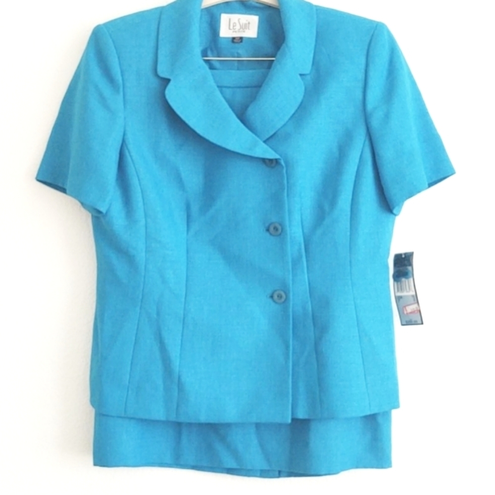 Le Suit Petite Tahiti Skirt Suit Set